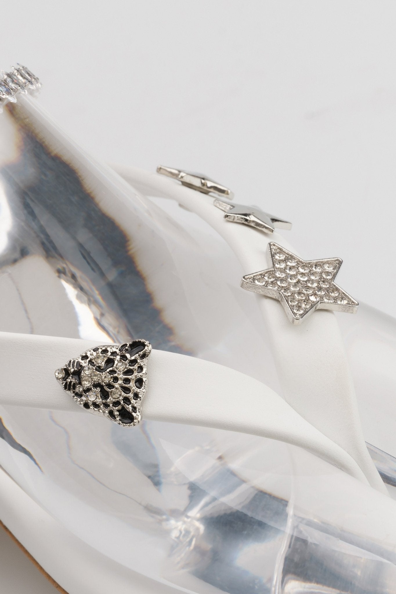 White Leather Glamflip - Peggell Mallorca SL