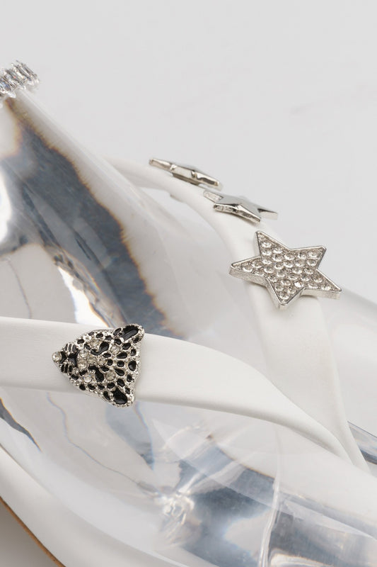 White Leather Glamflip - Peggell Mallorca SL