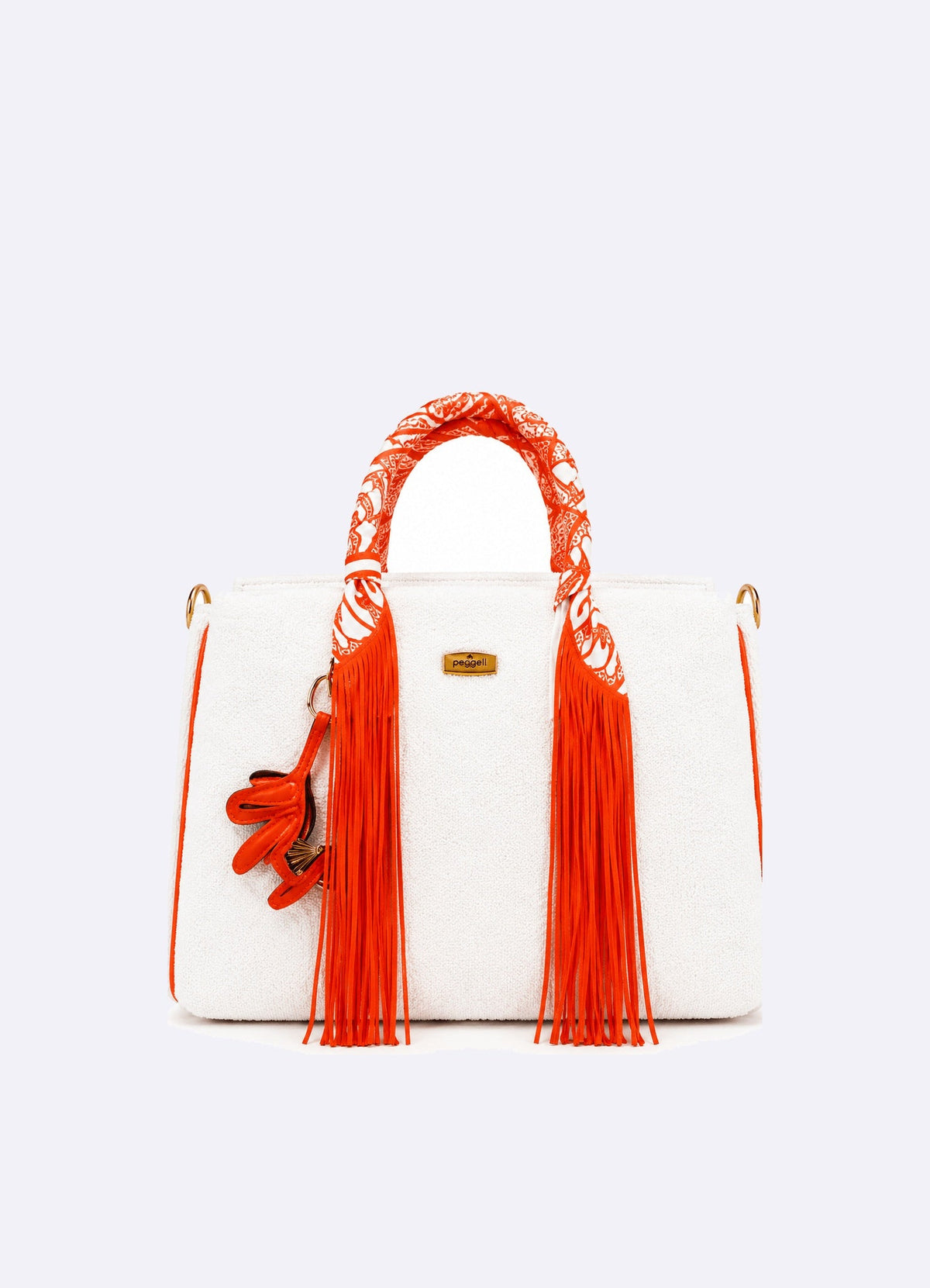 White/Orange Terry Bag - Peggell Mallorca SL