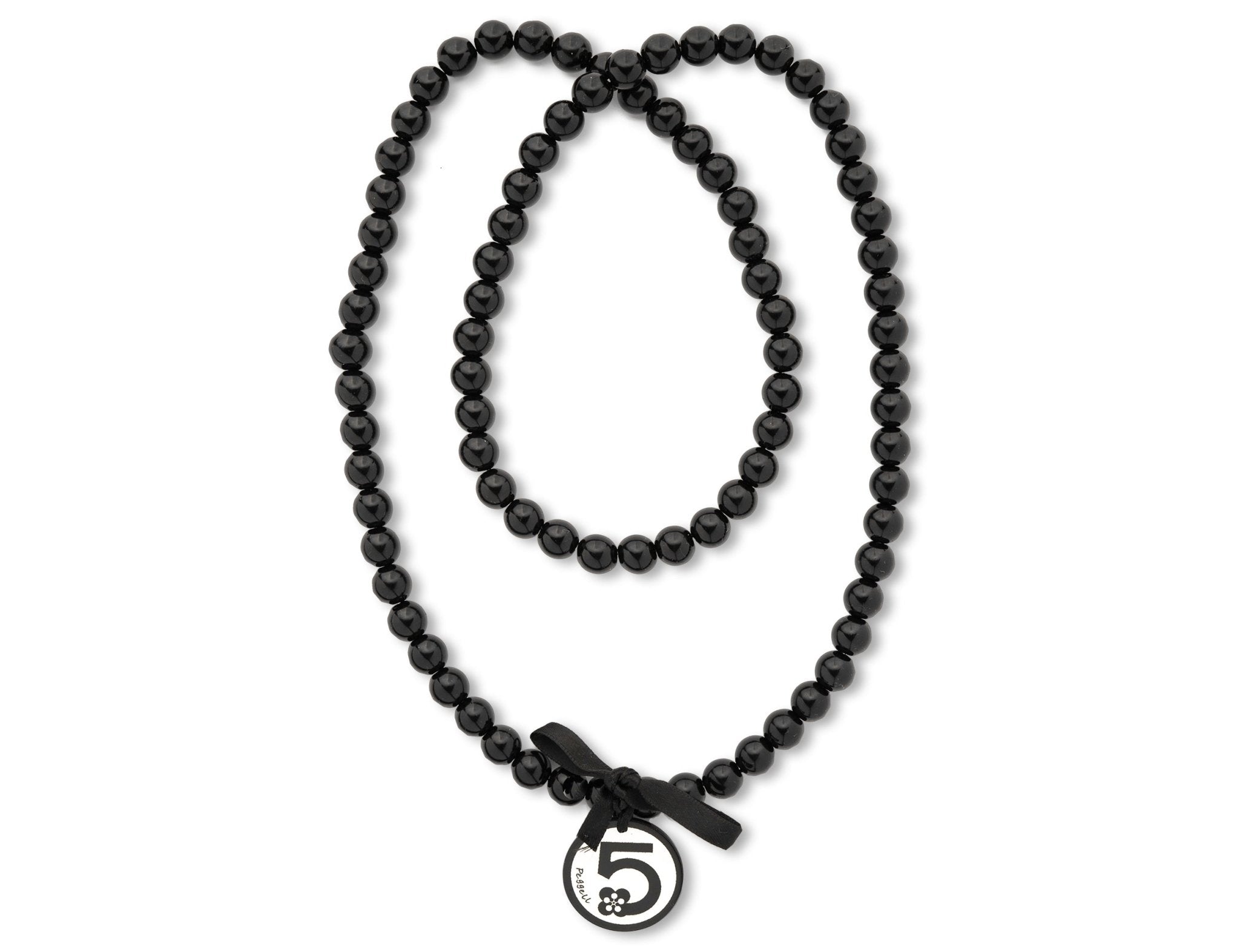 Black pearl necklace nr5 - Peggell