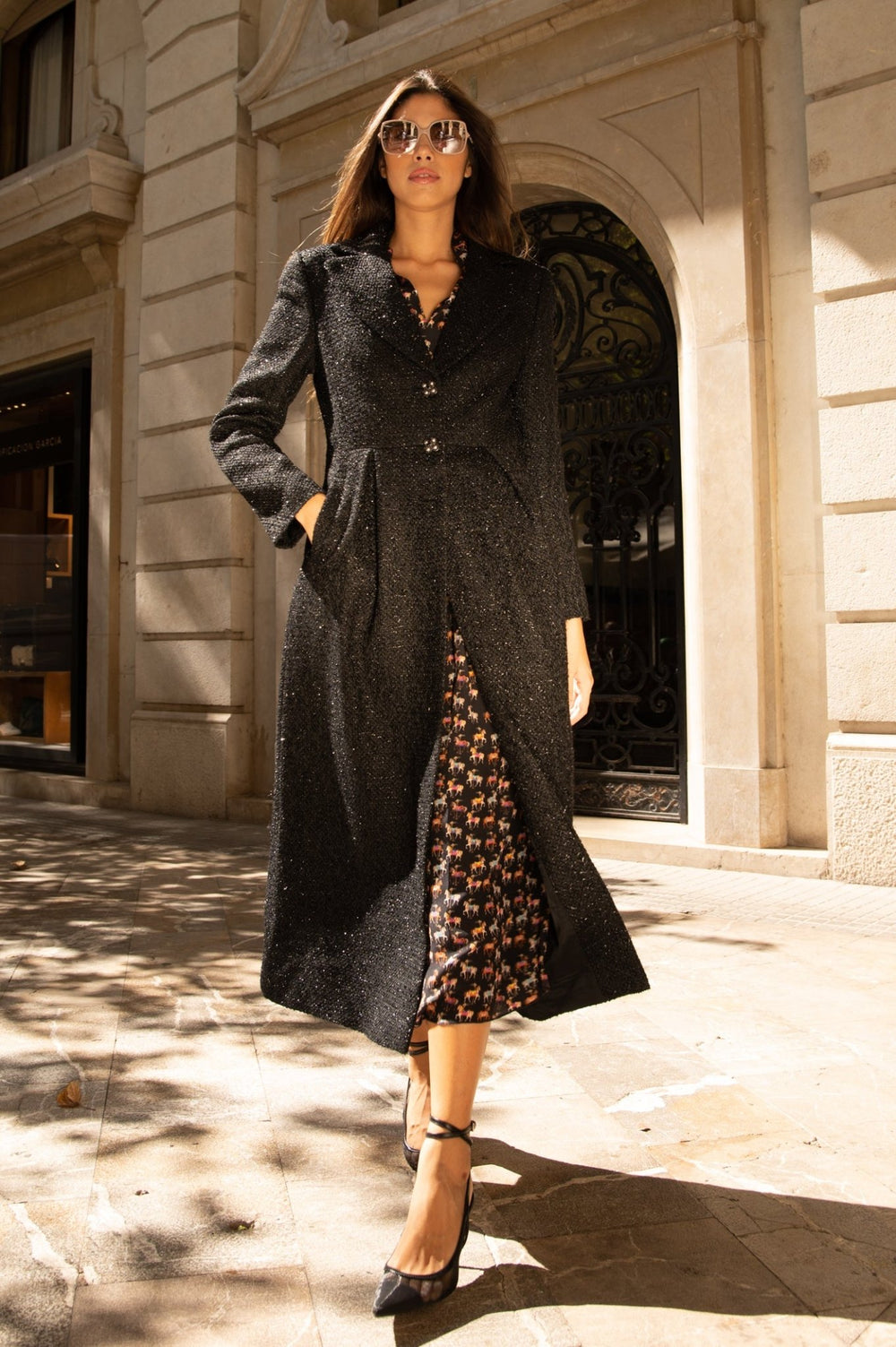 Coat Diva black with glitter details by Thomas Rath - Peggell