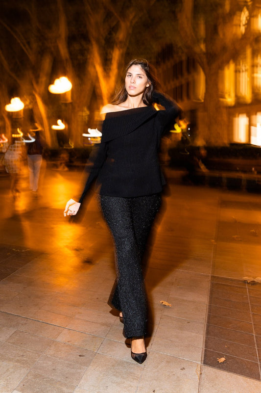 Black Glitter pants by Thomas Rath - Peggell