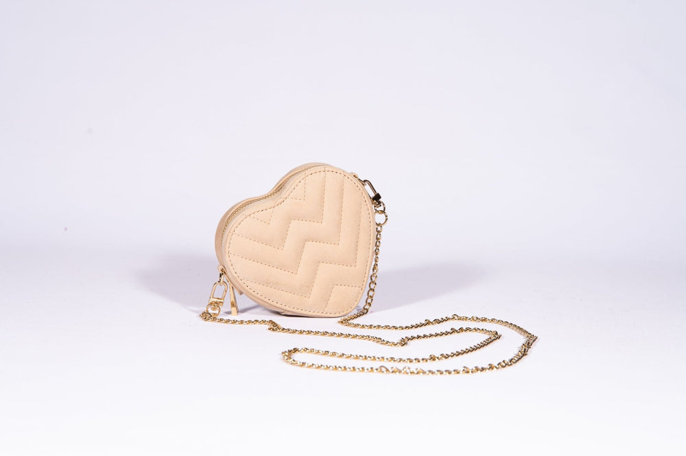 Leather Heart Bag Oatmilk by Weat - Peggell