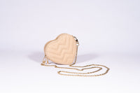 Leather Heart Bag Oatmilk by Weat - Peggell